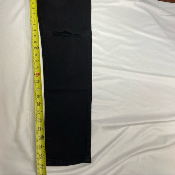 SHEIN Black Distressed Skinny Jeans NWOT Size Large Everyday Jeans Dark Denim - Picture 12 of 12